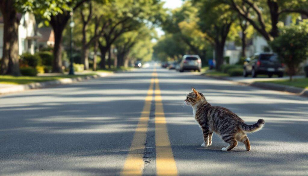 Freigang mit Risiko: Können Katzen lernen, die Straße zu überqueren?