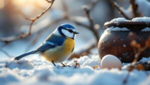Entdecken Sie, wie ein alter Topf und eine Eierschale den Meisen helfen können, den Winter zu überleben